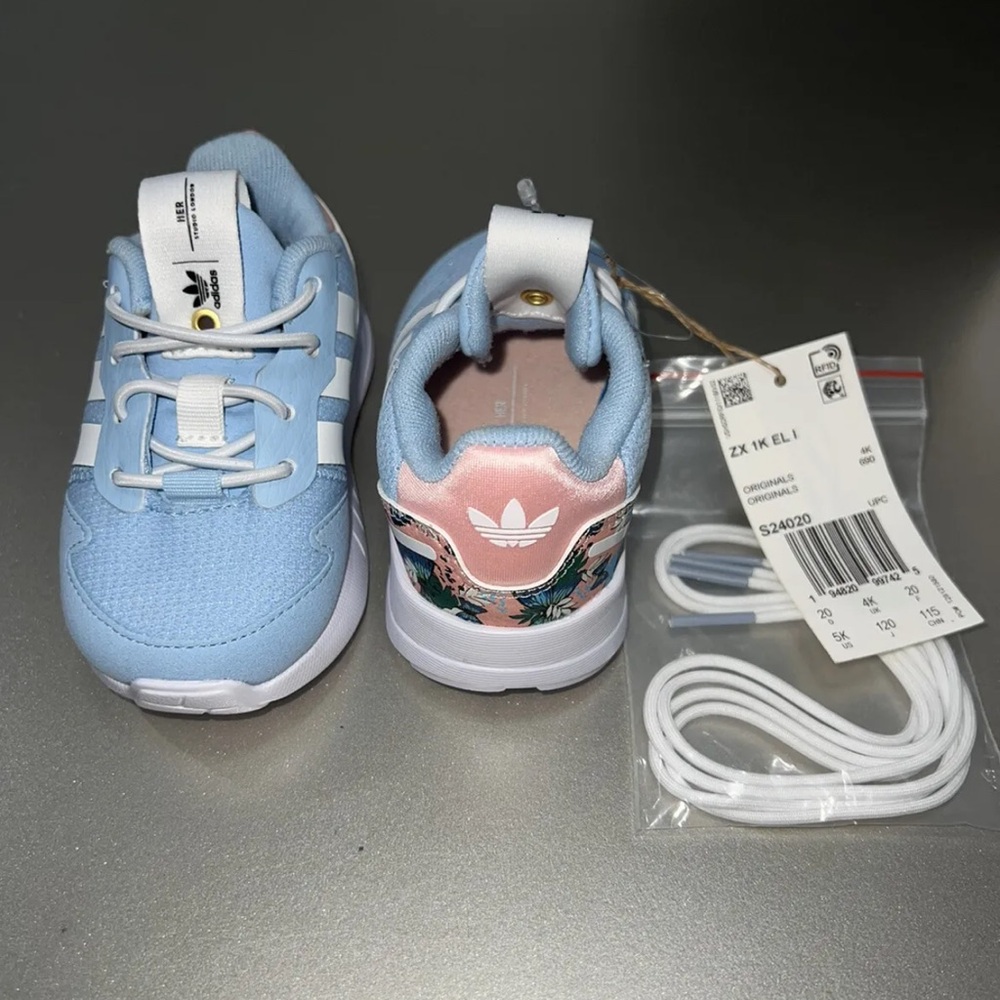 NWT Adidas Originals ZX 1K  LIMITED EDITION Clear Sky/Haze Coral Toddler